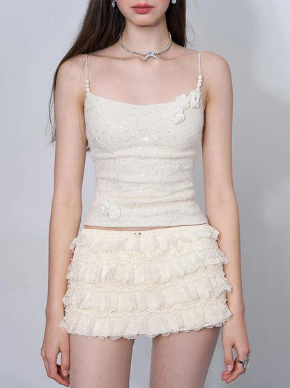 Eden Rose Lace Glitter Camisole