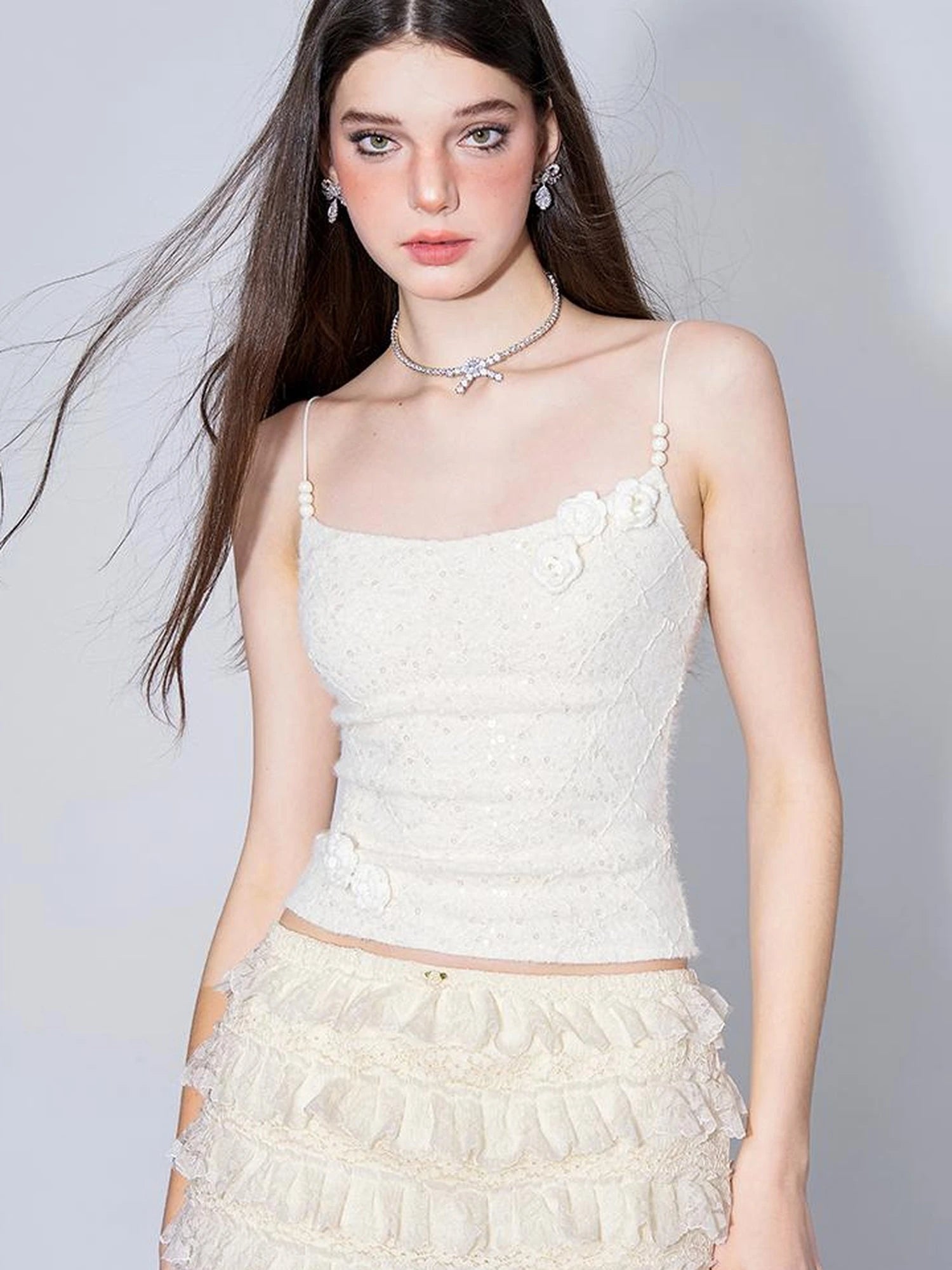 Eden Rose Lace Glitter Camisole