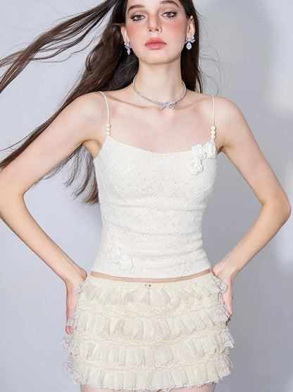 Eden Rose Lace Glitter Camisole