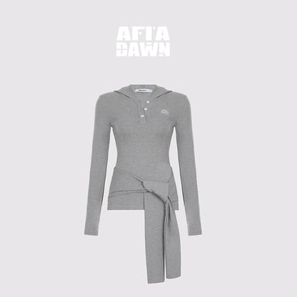 AFTADAWN_Embroidered_Semi_Open_Collar_Hooded_Long_Sleeve_Top_With_Side_Ties_MISSTT