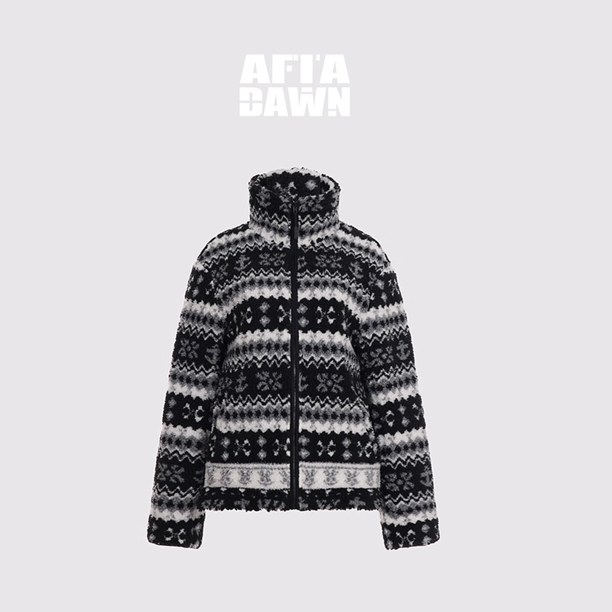 AFTADAWN_Fair_Isle_Textured_Lamb_Wool_Stand_Collar_Cardigan_MISSTT