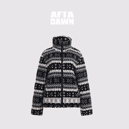 AFTADAWN_Fair_Isle_Textured_Lamb_Wool_Stand_Collar_Cardigan_MISSTT