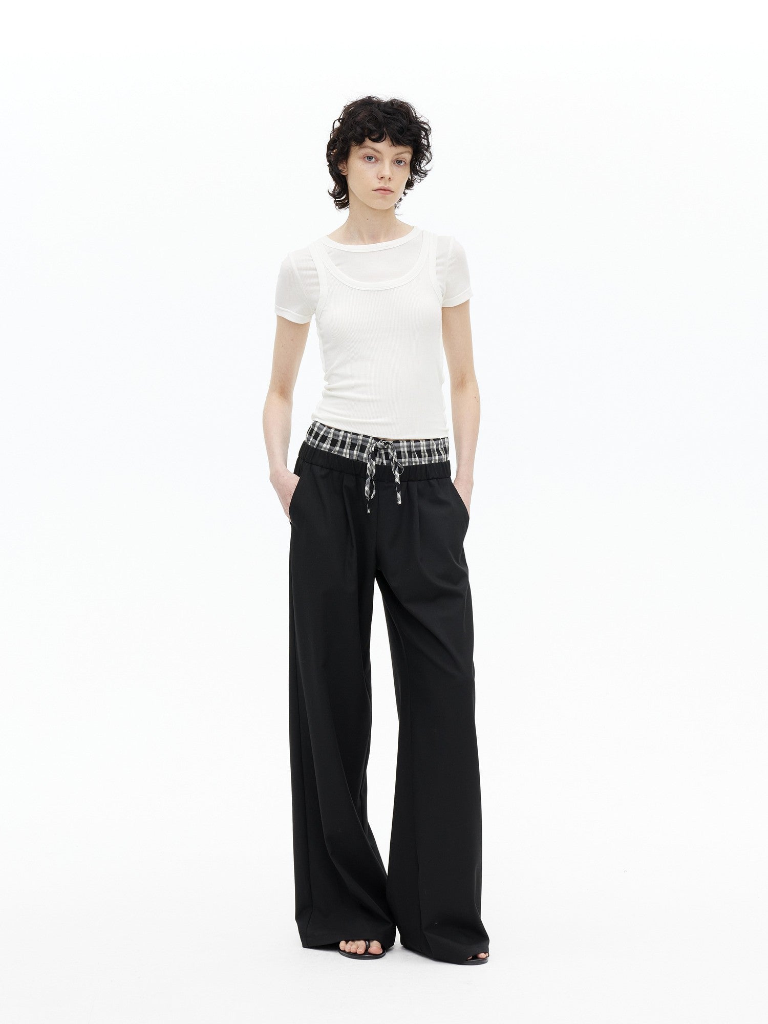 AFTADAWN Faux Layered Asymmetric Women&