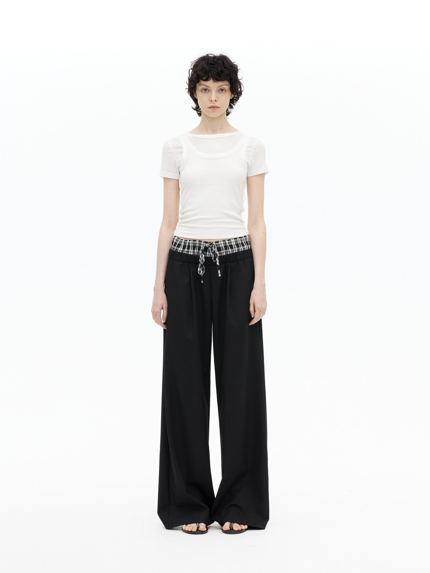 AFTADAWN Faux Layered Asymmetric Women&