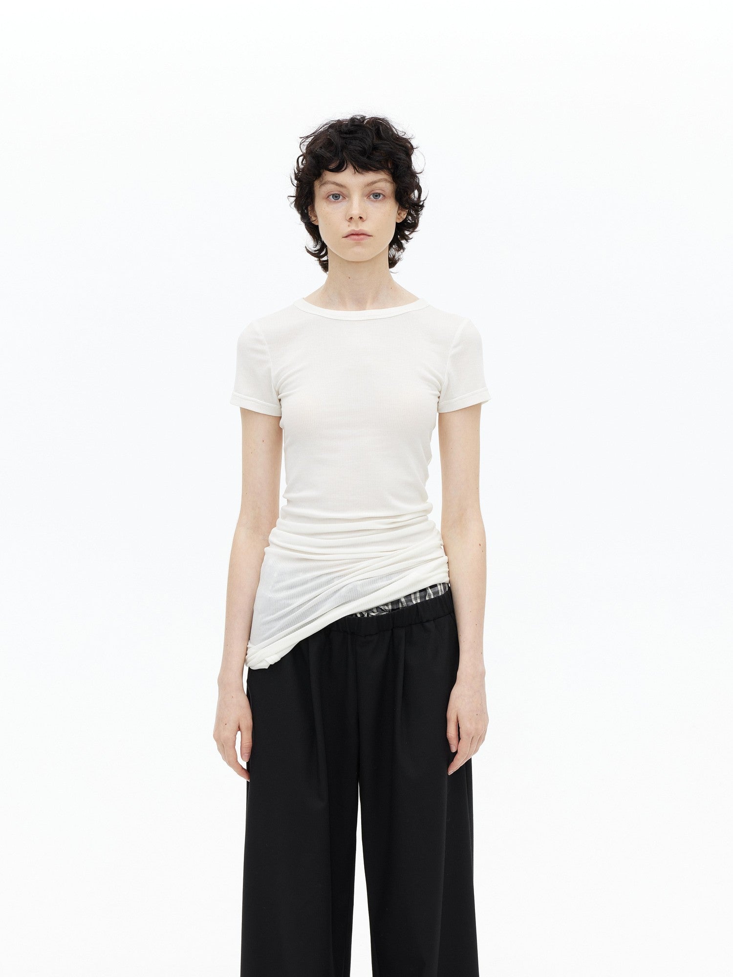 AFTADAWN Faux Layered Asymmetric Women&