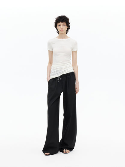 AFTADAWN Faux Layered Asymmetric Women&