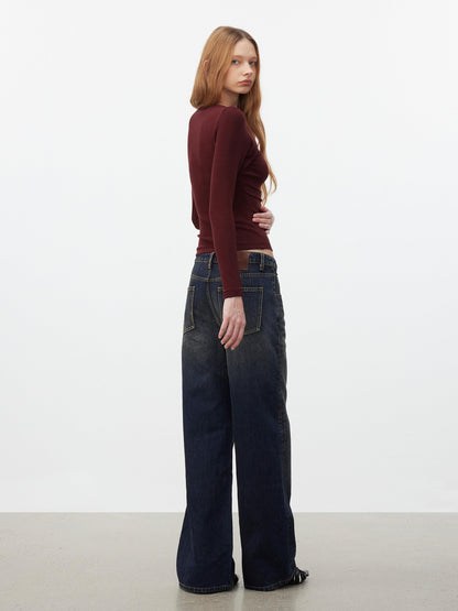 AFTADAWN Faux Layered Openwork Twist Slim Women&