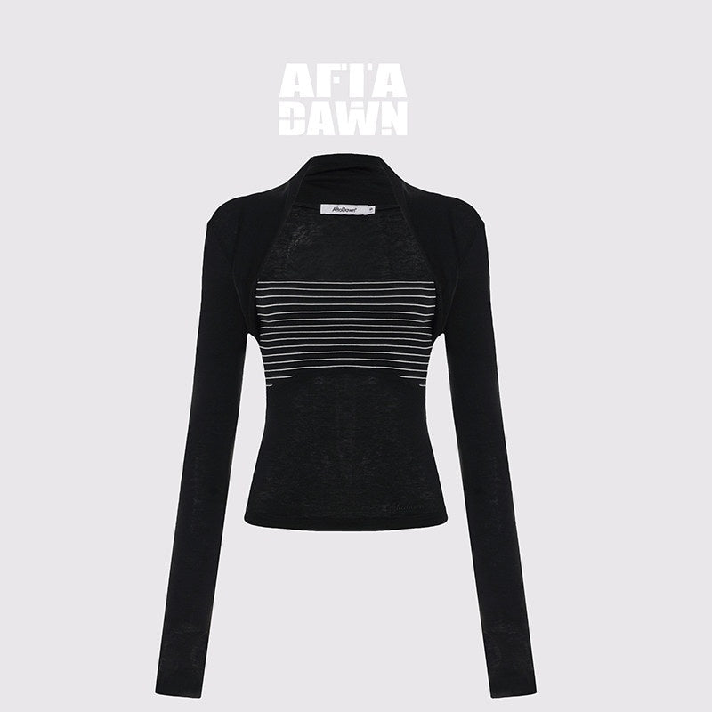 AFTADAWN_Faux_Layered_Slim_Square_Neck_Knit_Women&