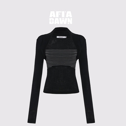 AFTADAWN_Faux_Layered_Slim_Square_Neck_Knit_Women&