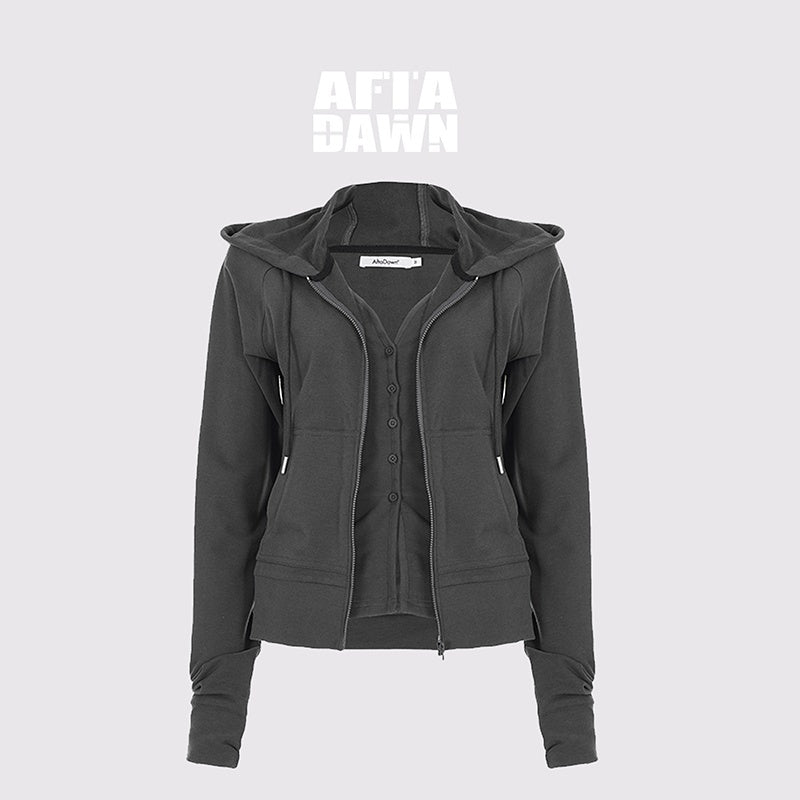 AFTADAWN_Faux_Two_Piece_Hooded_Zip_Up_Modal_Women&