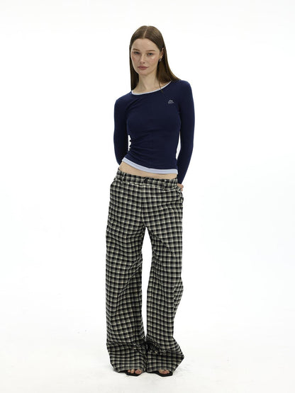 AFTADAWN Faux Two Tone Layered Tee With Tencel Merino Wool Blend