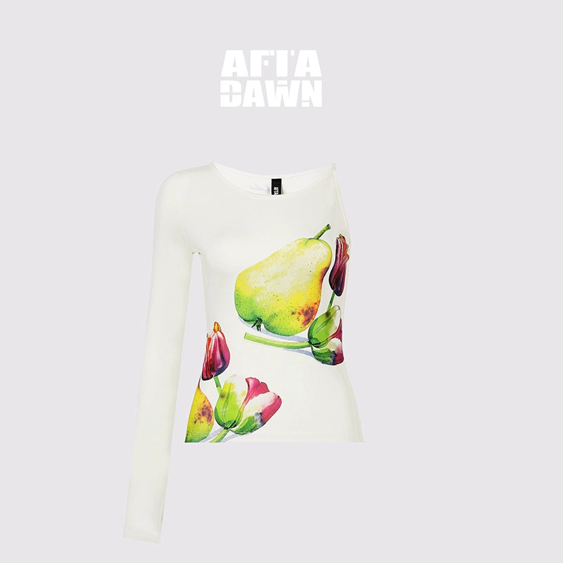AFTADAWN_Floral_Print_Modal_Single_Sleeve_Crop_Top_MISSTT