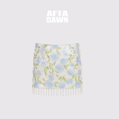 AFTADAWN_Floral_Sequin_Fringe_Low_Waist_Bodycon_Women&