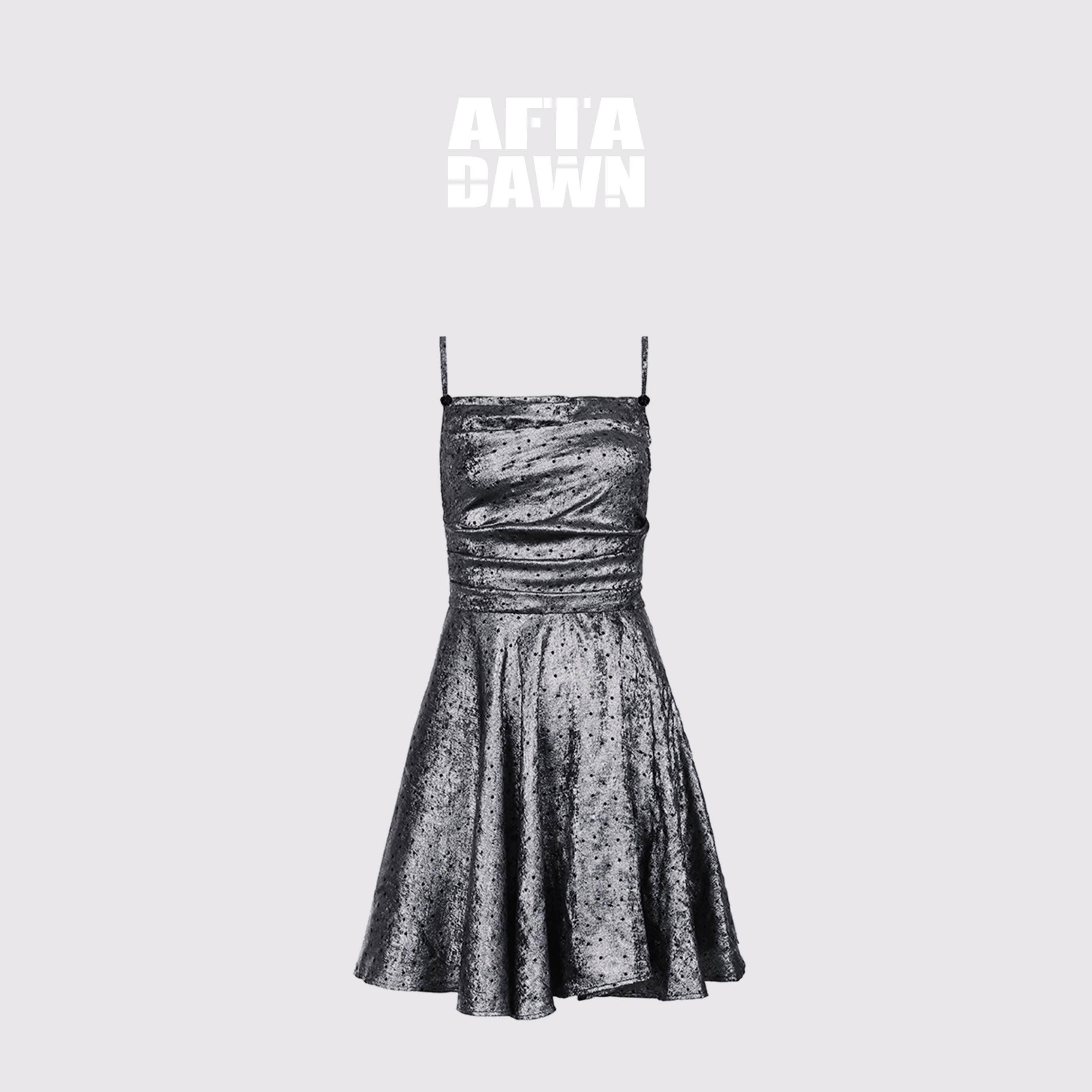 AFTADAWN_Galaxy_Starry_Night_Metallic_Satin_Slip_Dress_V-Neck_T-Shirt_Long-Sleeve_MISSTT