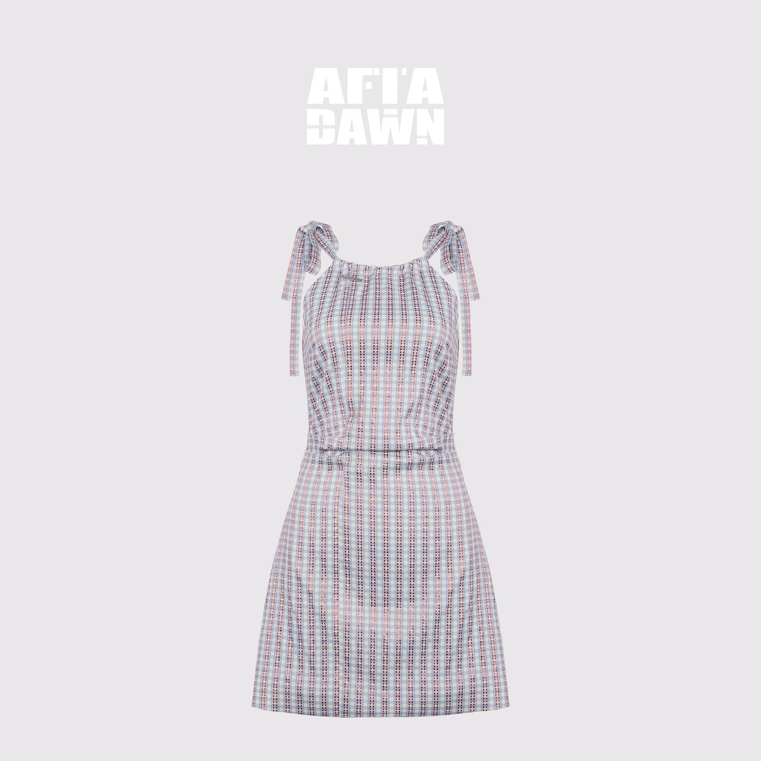 AFTADAWN_Grapevine_Plaid_Halter_Tie_Ruched_Women&