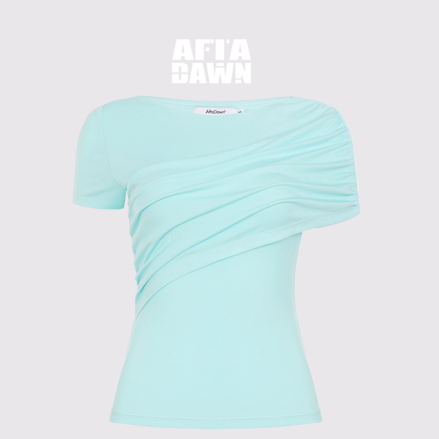 AFTADAWN_Gray_Asymmetric_Ruched_Slim_Women&