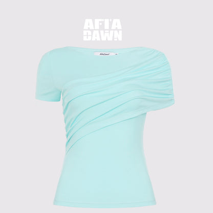 AFTADAWN_Gray_Asymmetric_Ruched_Slim_Women&