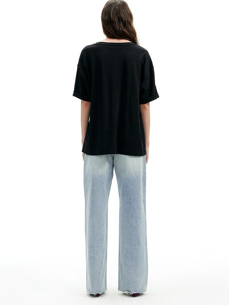 AFTADAWN Gray Black V-neck Two Way Back Hook Button Women&