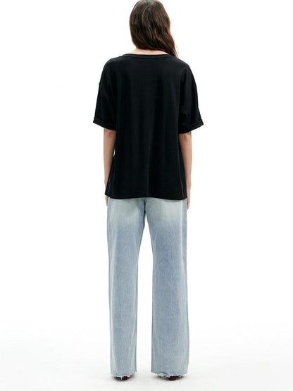 AFTADAWN Gray Black V-neck Two Way Back Hook Button Women&