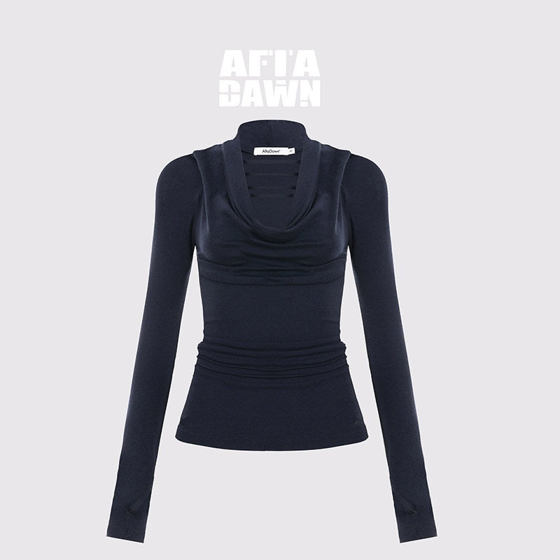 AFTADAWN_Gray_Cutout_Spliced_Boatneck_Slim_Women&