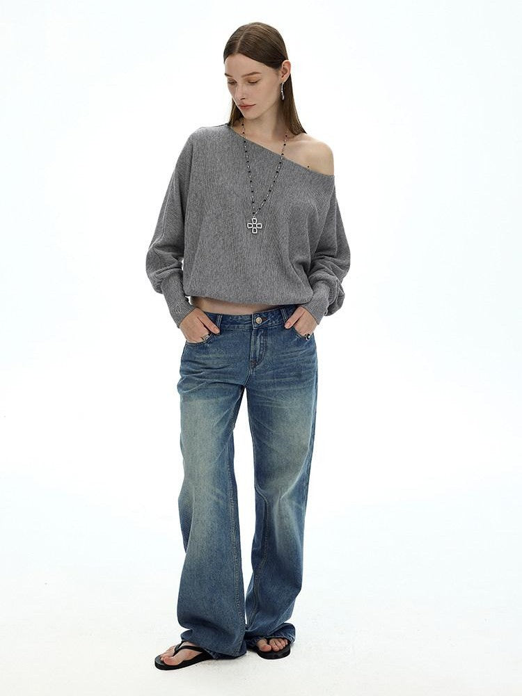 AFTADAWN Gray Embroidered Metallic One Shoulder Women&