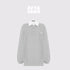 AFTADAWN_Gray_Embroidered_Polo_Collar_Fleece_Pleated_Women&
