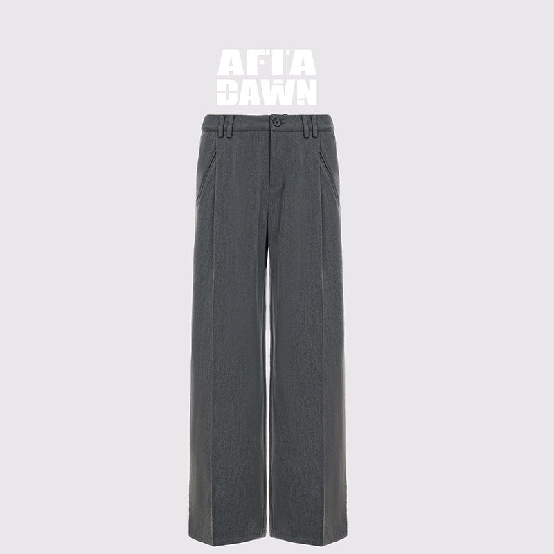 AFTADAWN_Gray_Single_Pleat_Inset_Pocket_Structured_Women&