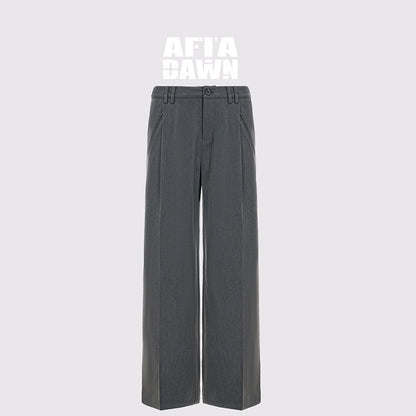 AFTADAWN_Gray_Single_Pleat_Inset_Pocket_Structured_Women&