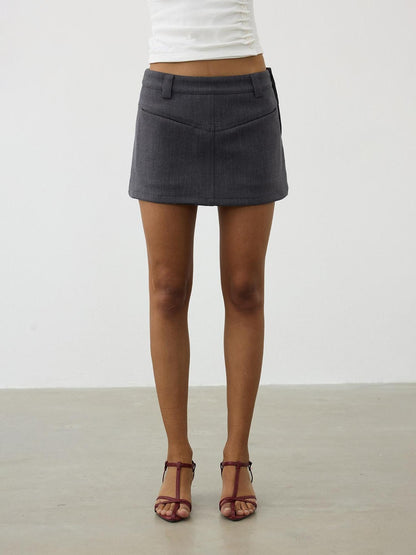AFTADAWN Gray Twill Stripe Pocket Reversible Women&