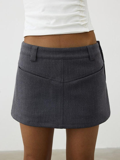 AFTADAWN Gray Twill Stripe Pocket Reversible Women&