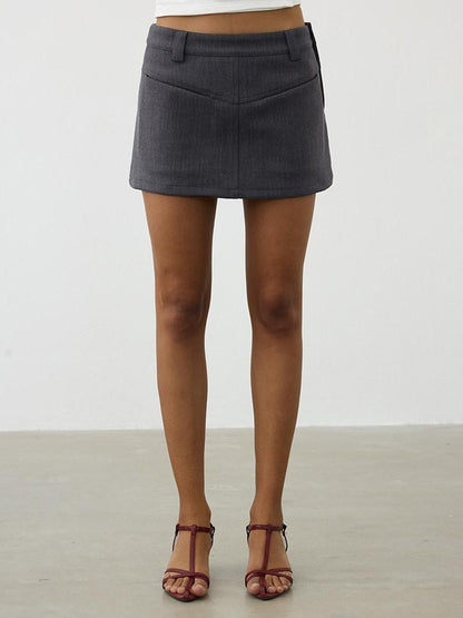 AFTADAWN Gray Twill Stripe Pocket Reversible Women&