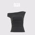 AFTADAWN_Grey_One_Shoulder_Ruched_Slit_Midi_Slim_Fit_Women&