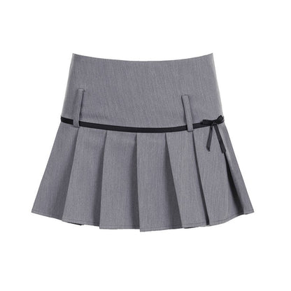 AFTADAWN_Grey_Plaid_Bow_Cutout_Slit_Square_Neck_Blazer_Vest_Women&