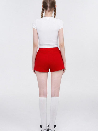 AFTADAWN Gummy Bear Print Cropped Slim Women&