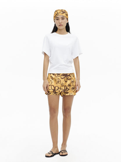 AFTADAWN Handpainted Plaid Print Low Waist A Line Women&