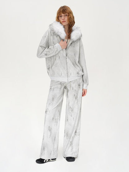 AFTADAWN Heavyweight Wax Dyed Detachable Hoodie Zip Up
