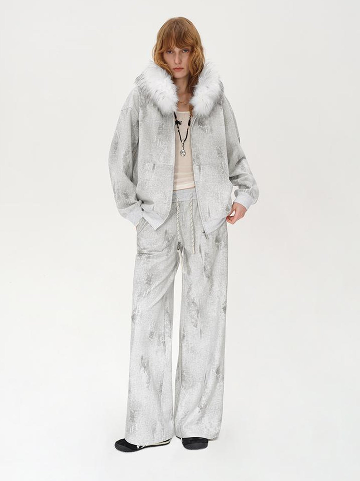 AFTADAWN Heavyweight Wax Dyed Detachable Hoodie Zip Up