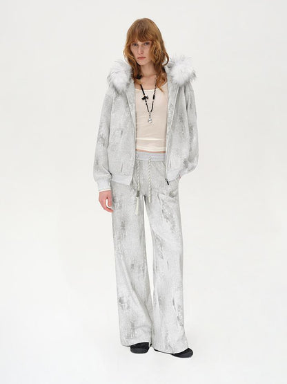 AFTADAWN Heavyweight Wax Dyed Detachable Hoodie Zip Up