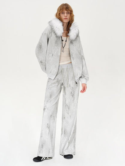AFTADAWN Heavyweight Wax Dyed Detachable Hoodie Zip Up