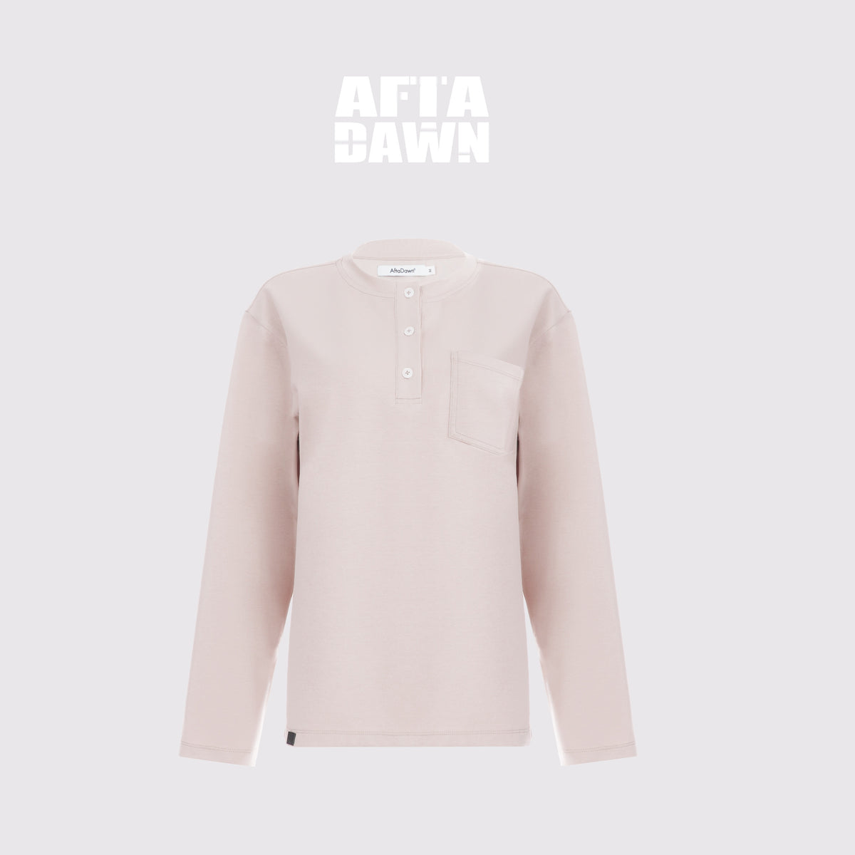 AFTADAWN_Henley_Neck_Button_Pocket_Solid_Color_Women&