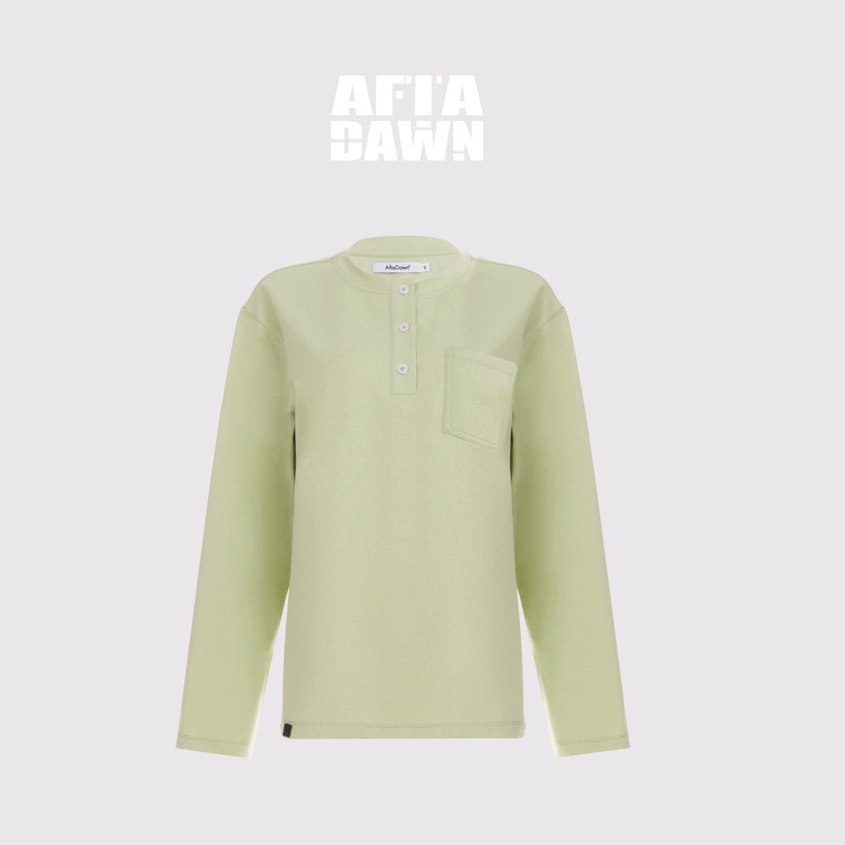 AFTADAWN_Henley_Neck_Button_Pocket_Solid_Color_Women&