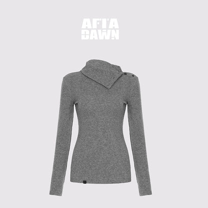 AFTADAWN_High_Neck_Asymmetric_Button_Knit_Sweater_MISSTT