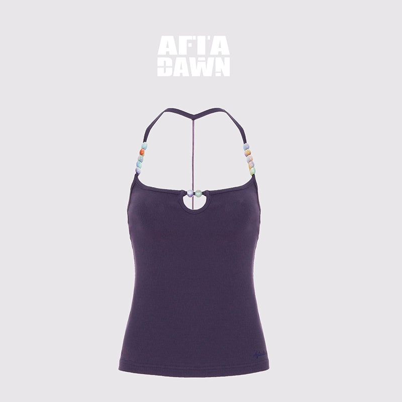 AFTADAWN_High_Neck_Ribbed_Cotton_Backless_Beaded_Detail_Tank_Top_MISSTT