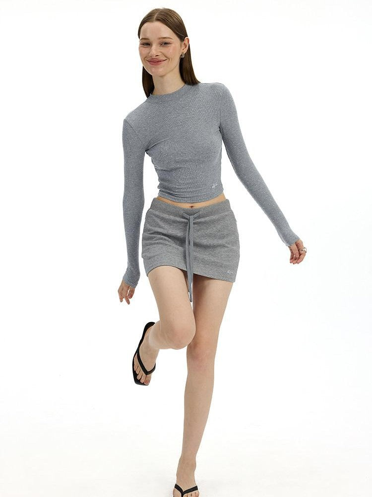 AFTADAWN Irregular Rhinestone Polka Dot Knit Women&