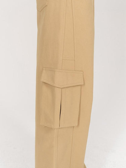 AFTADAWN Khaki Deconstructed 3d Pocket Cargo Women&