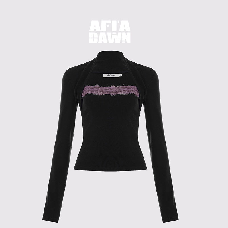 AFTADAWN_Lace_Paneled_Square_Neck_Slim_Fit_Cotton_Women&