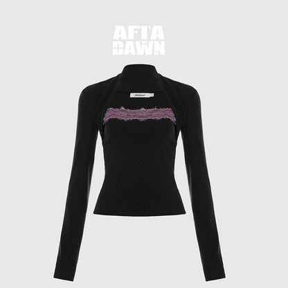AFTADAWN_Lace_Paneled_Square_Neck_Slim_Fit_Cotton_Women&