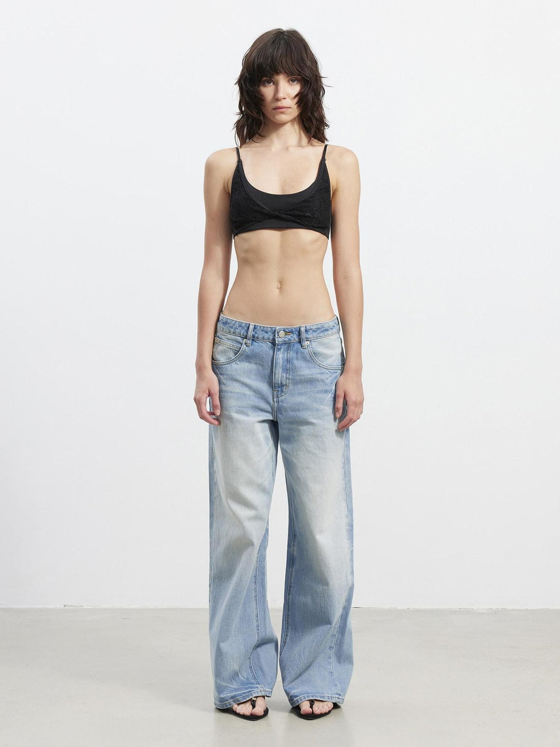 AFTADAWN Lace Spliced Removable Padded Slim Fit Women&