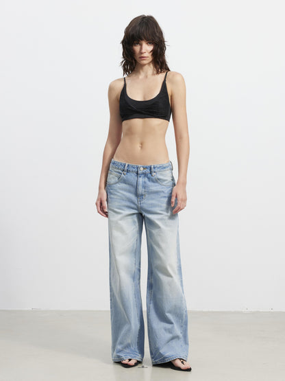 AFTADAWN Lace Spliced Removable Padded Slim Fit Women&