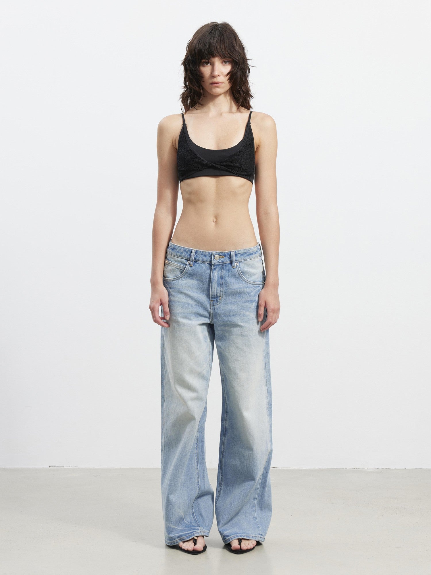 AFTADAWN Lace Spliced Removable Padded Slim Fit Women&